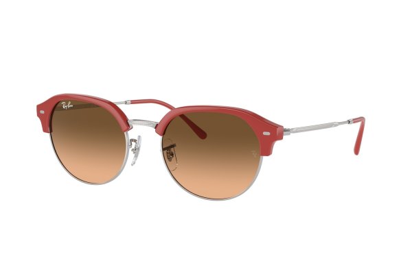   Ray-Ban New Clubround RB4429-6722-3B Red / Silver | Brown Gradient