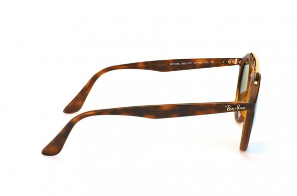   Ray-Ban New Gatsby I RB4256-6092-55 Havana / Multilayer Blue Mirror Solid Color - Mirror