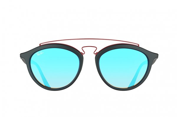   Ray-Ban New Gatsby II RB4257-6252-B7 Black/Red |  Gradient Blue
