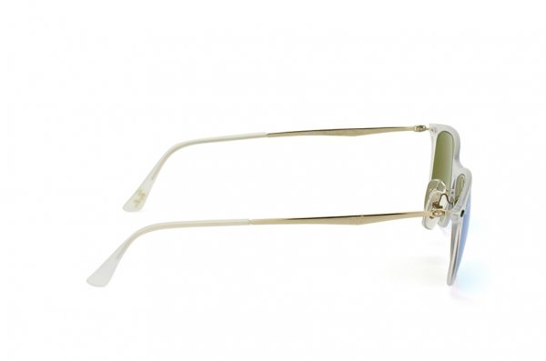   Ray-Ban New Wayfarer LightRay RB4225-646-3R Matte Transparent | Green  Mirror
