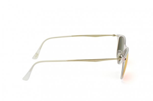   Ray-Ban New Wayfarer LightRay RB4225-646-6Q Matte Transparent | Orange Mirror