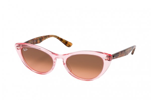   Ray-Ban Nina RB4314N-1282-A5 Transparent Pink / Havana | Gradient Dark Brown