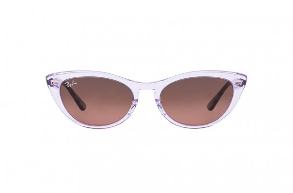   Ray-Ban Nina RB4314N-1284-43 Transparent  Violet / Striped Grey | Deep Gradient Brown
