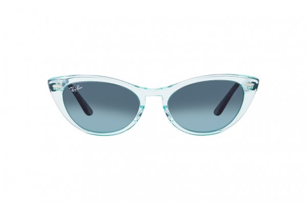   Ray-Ban Nina RB4314N-1285-3M Transparent  Light Green / Striped Blue | Gradient Blue