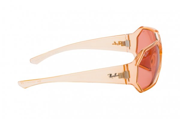   Ray-Ban Octagon RB4337-6539-Q6 Transparent Orange | Orange To Violet