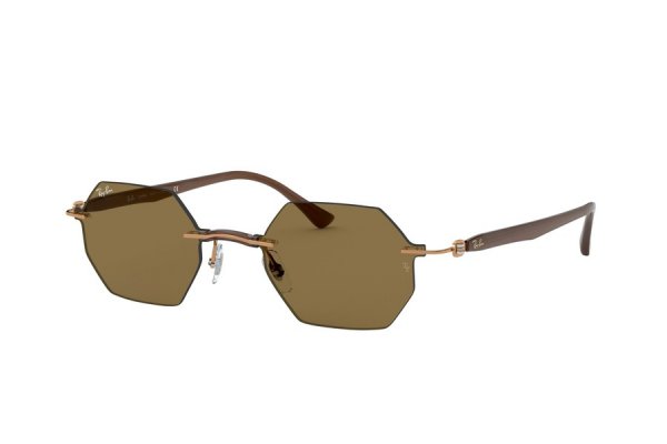   Ray-Ban Octagonal LightRay RB8061-155-73 Dark Brown | Dark Brown