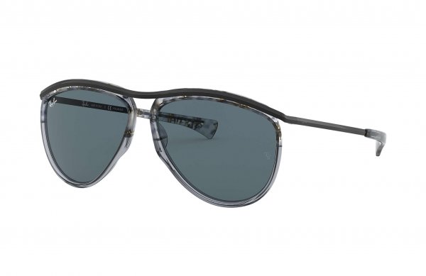   Ray-Ban Olympian Aviator RB2219-1286-R5 Dark Grey | Dark Blue