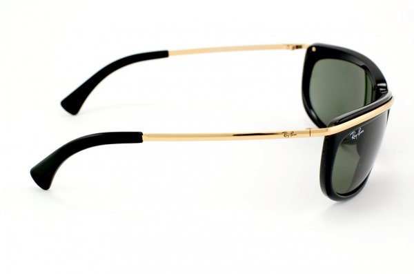   Ray-Ban Olympian I RB4109-720 Shiny Black/Natural Green (G-15XLT)