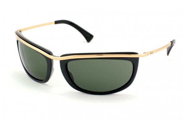   Ray-Ban Olympian I RB4109-720 Shiny Black/Natural Green (G-15XLT)