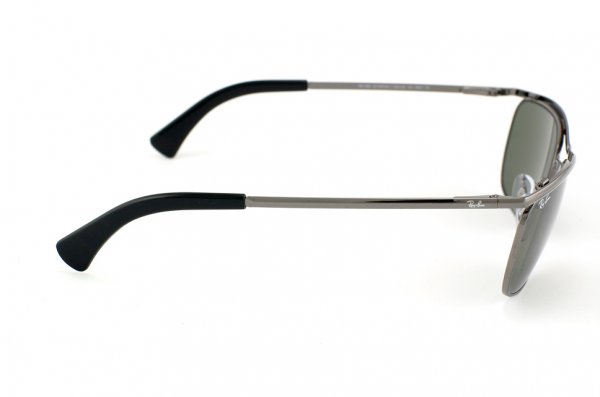   Ray-Ban Olympian II Deluxe RB3385-004 Gunmetal/Natural Green (G-15XLT)