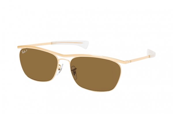   Ray-Ban Olympian II Deluxe RB3619-9196-57 Arista | Natural Brown Polarized