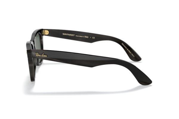 Sunglasses Ray-Ban Original Wayfarer Buffalo Horn RB2140CO-9214-71 Dark Brown Horn | Natural Green