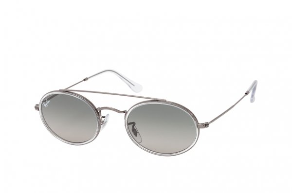   Ray-Ban Oval Double Bridge RB3847N-004-71 Gunmetal | Grey / Green