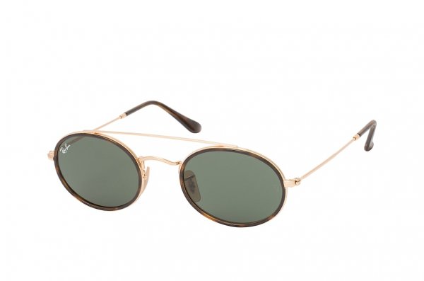   Ray-Ban Oval Double Bridge RB3847N-9121-31 Arista | Dark Green