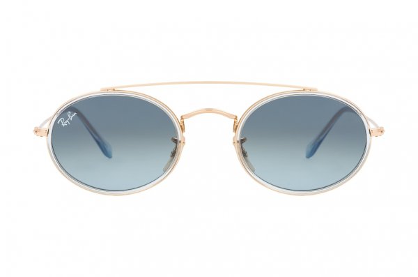   Ray-Ban Oval Double Bridge RB3847N-9123-3M Arista | Blue Gradient