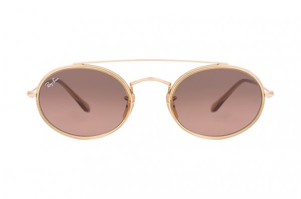   Ray-Ban Oval Double Bridge RB3847N-9124-43 Dark Arista | Brown Gradient
