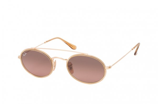   Ray-Ban Oval Double Bridge RB3847N-9124-43 Dark Arista | Brown Gradient