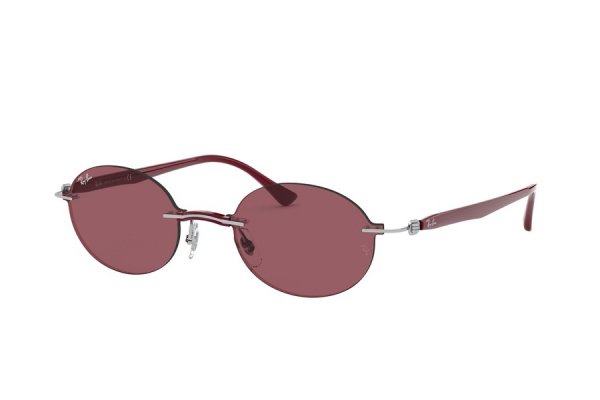   Ray-Ban Oval LightRay RB8060-003-75 Silver / Dark Violet | Dark Violet
