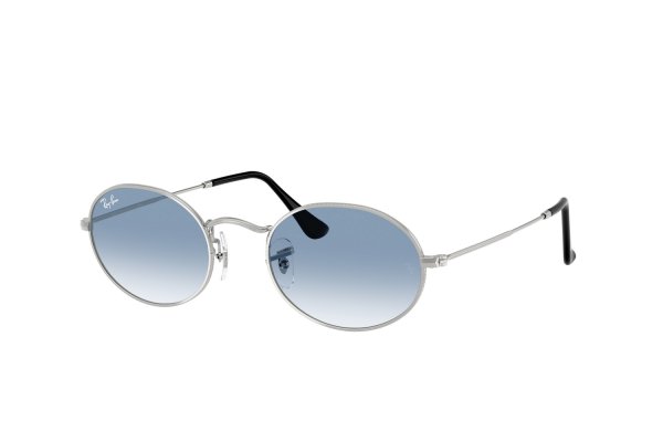   Ray-Ban Oval RB3547-003-3F Silver | Light Blue Gradient