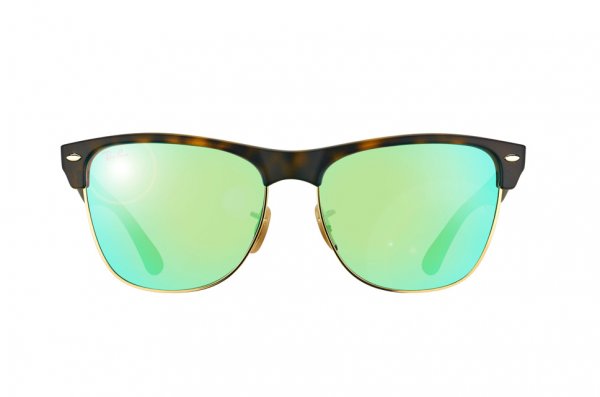   Ray-Ban Oversized Clubmaster RB4175-6092-19 Matte Havana / Arista | Green Mirror Green