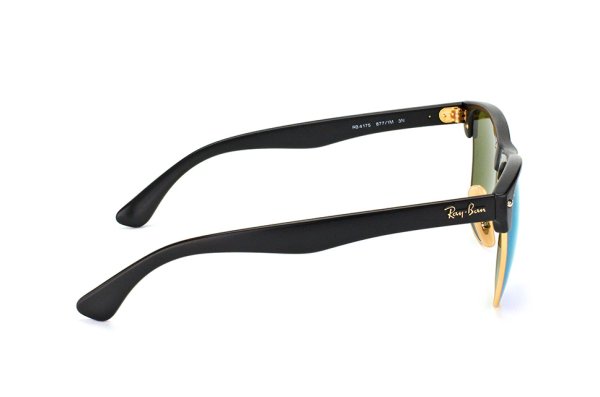   Ray-Ban Oversized Clubmaster RB4175-877-1M Matte Black/ Arista | Violet Mirror