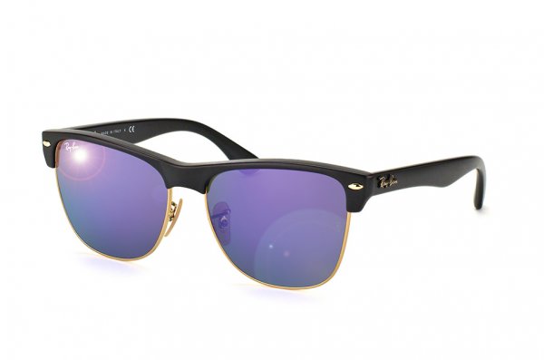   Ray-Ban Oversized Clubmaster RB4175-877-1M Matte Black/ Arista | Violet Mirror