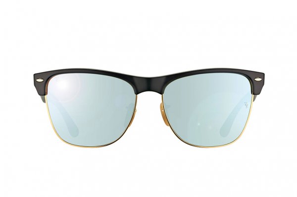   Ray-Ban Oversized Clubmaster RB4175-877-30 Matte Black/ Arista | Light Blue/Grey  Mirror