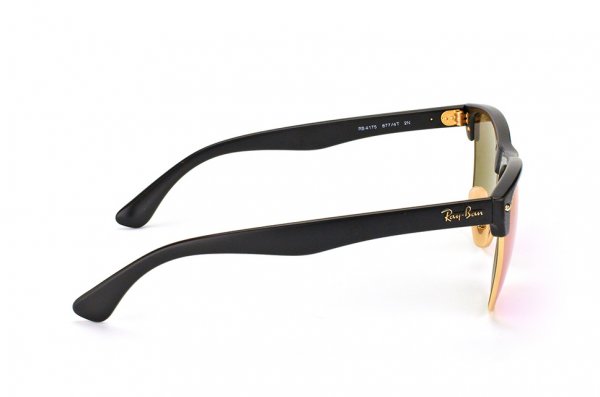   Ray-Ban Oversized Clubmaster RB4175-877-4T Matte Black/ Arista | Violet/Yellow Mirror