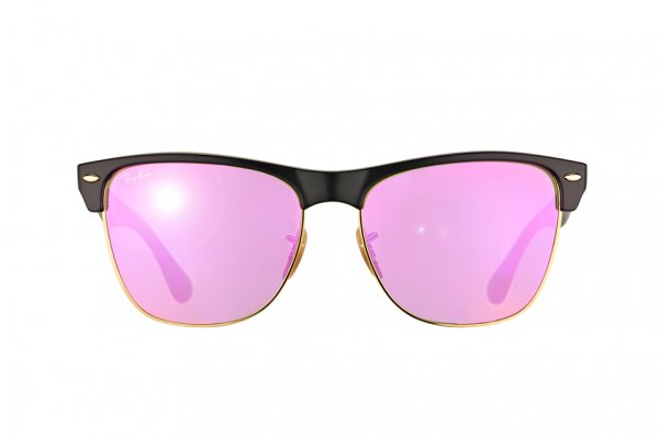   Ray-Ban Oversized Clubmaster RB4175-877-4T Matte Black/ Arista | Violet/Yellow Mirror