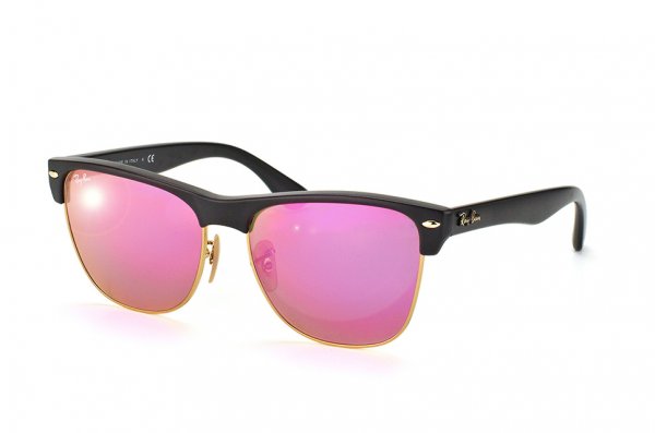   Ray-Ban Oversized Clubmaster RB4175-877-4T Matte Black/ Arista | Violet/Yellow Mirror