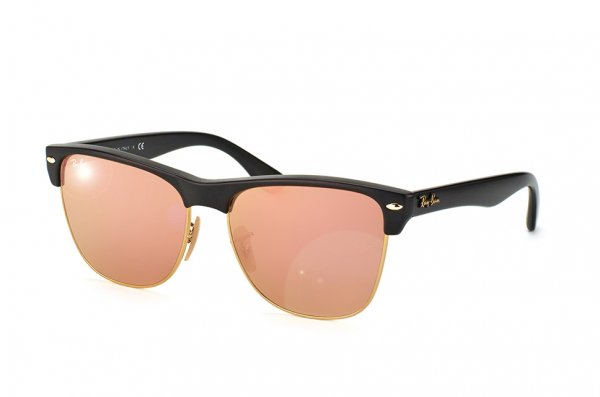   Ray-Ban Oversized Clubmaster RB4175-877-Z2 Matte Black/ Arista | Light Pink  Mirror