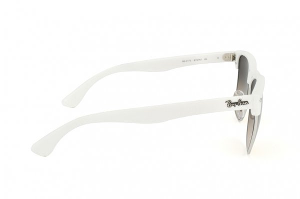   Ray-Ban Oversized Clubmaster RB4175-879-N1 Matte White/Silver | Grey Faded Pink