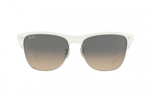   Ray-Ban Oversized Clubmaster RB4175-879-N1 Matte White/Silver | Grey Faded Pink