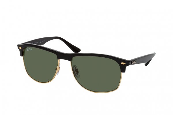   Ray-Ban Oversized Clubmaster RB4342-601-9A Black | Natural Green Polarized