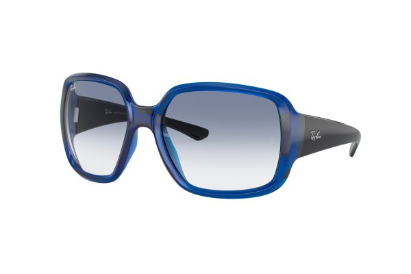   Ray-Ban Powderhorn RB4347-6660-19 Transparent Blue / Black | Light Blue Gradient