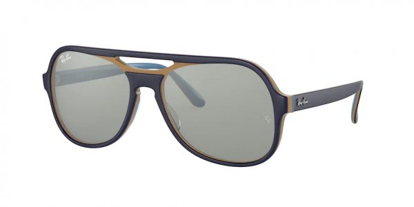 Sunglasses Ray-Ban Powderhorn RB4357-6546-W3 Blue / Beige | Grey Mirror Photochromatic