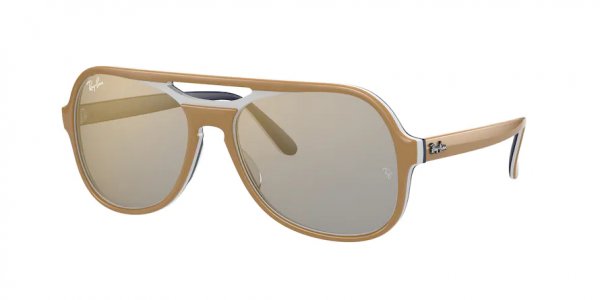 Sunglasses Ray-Ban Powderhorn RB4357-6551-B3 Beige / White | Light Grey Mirror Photochromatic