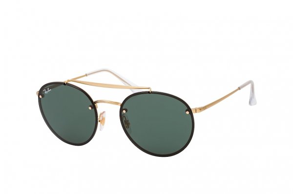   Ray-Ban Round Double Bridge Flat Lenses RB3614N-9140-71 Arista | Green / Grey