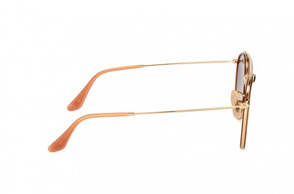   Ray-Ban Round Double Bridge RB3647N-001-7O Arista / Brown | Mirror Faded Brown