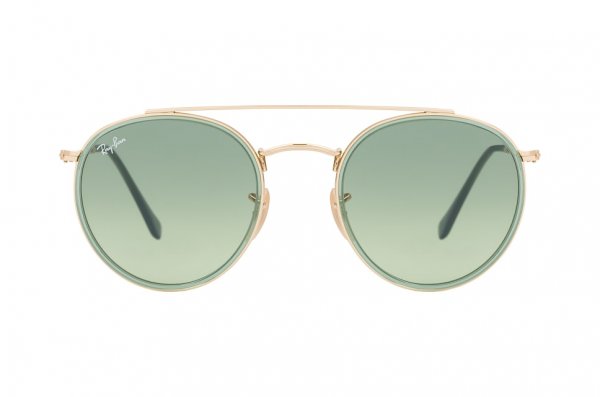  Ray-Ban Round Double Bridge RB3647N-9122-4M Dark Arista | Green Gradient