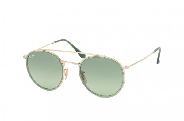   Ray-Ban Round Double Bridge RB3647N-9122-4M Dark Arista | Green Gradient