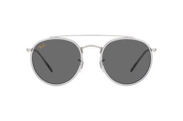   Ray-Ban Round Double Bridge RB3647N-9211-B1 Silver | Dark Grey