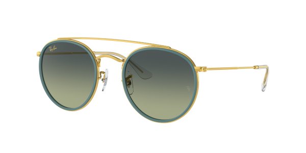   Ray-Ban Round Double Bridge RB3647N-9235-BH Arista / Green | Gradient Green