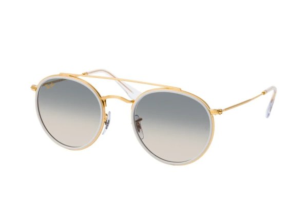   Ray-Ban Round Double Bridge RB3647N-9236-32 Arista / White | Gradient Grey