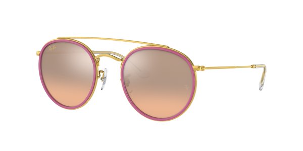   Ray-Ban Round Double Bridge RB3647N-9237-3E Arista / Pink  | Pink Mirror