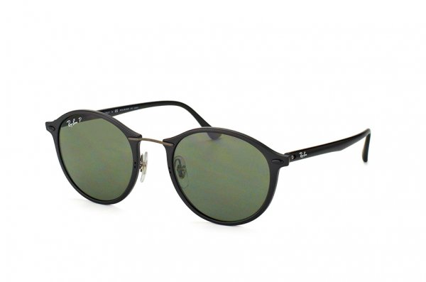   Ray-Ban Round II LightRay RB4242-601S-9A Black| APX Grey/Green Polarized