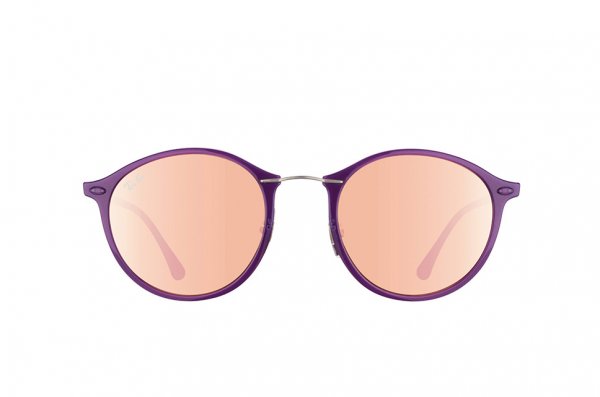   Ray-Ban Round II LightRay RB4242-6034-2Y Violet | APX Light Pink Mirror