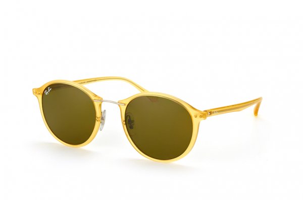   Ray-Ban Round II LightRay RB4242-6199-73 Yellow | Brown/Green