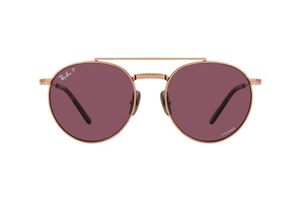   Ray-Ban Round II Titanium RB8237-3140-AF Dark Arista | Dark Violet Polarized