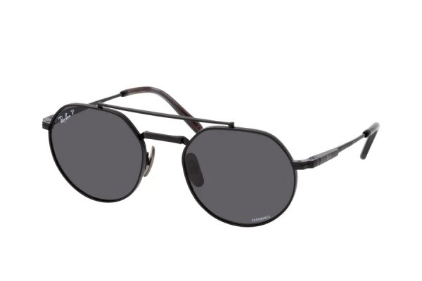   Ray-Ban Round II Titanium RB8237-3141-K8 Black | Dark Grey Polarized